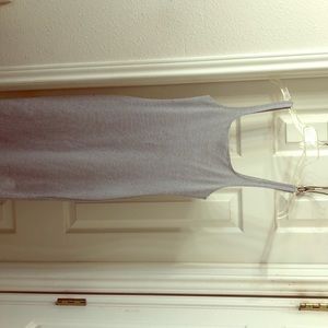 Zara BW stripe midi bodycon.